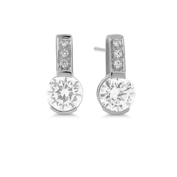 Earrings Stud Brilliant (5.25mm) Semi-bezel set