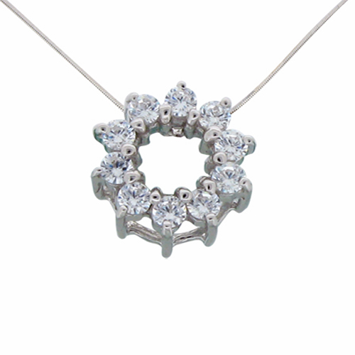Multi Diamond Circle Design Pendant