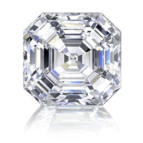Royal Asscher cut diamond simulant stone which comes in 3.5, 4, 6 and 9 carat ranging from 4,180 baht to 5,200 baht. Contact us at Desert Diamonds +66 2655 5977 to purchase