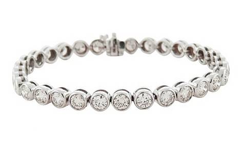 Bezel Style Round (3.25mm)Tennis Bracelet