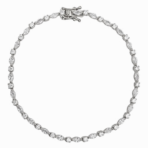 Tennis Bracelet Marquise and Round