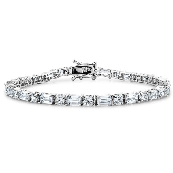 Baguette & Brilliant Tennis Bracelet
