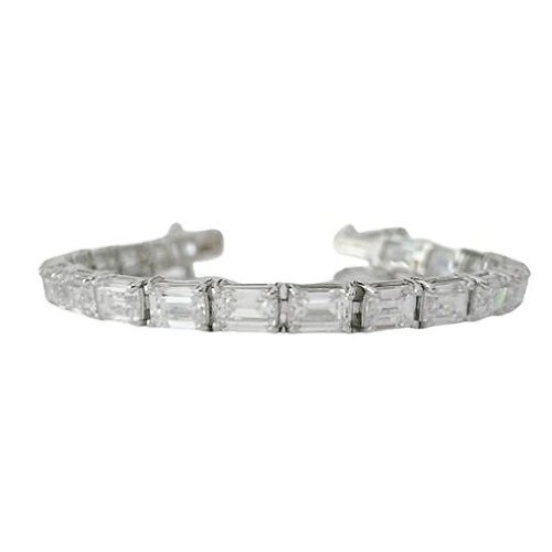 Emerald Cut Diamond Tennis Bracelet