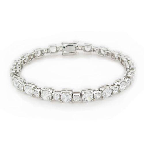 Big-Small Pattern Round Tennis Bracelet