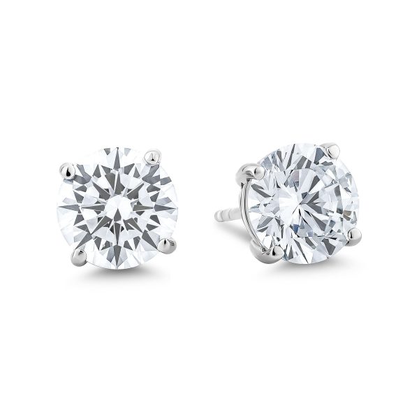 Classic Round 8mm Solitaire Earrings