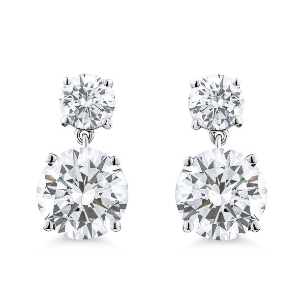 Double Round Diamond Drops