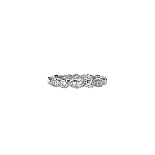 Swing Jazz Eternity Diamond Simulant Ring