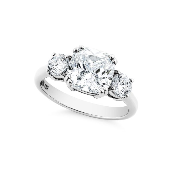 Meghan - Cushion & Round 3 Diamond Ring
