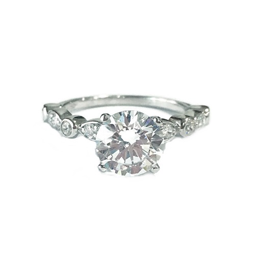 solitaire engagement ring with stylish band