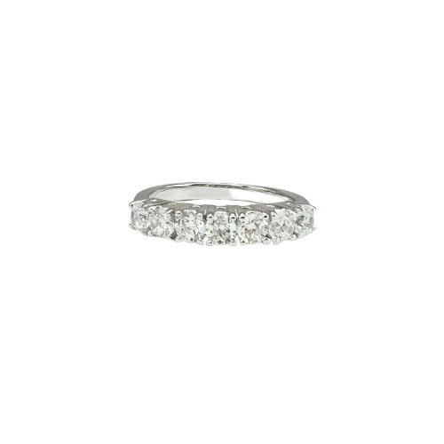 7 Stones Round Half Eternity Ring