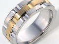 20363 -  A 14 karat two tone hand made men's wedding band.