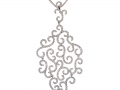17094 -  A 14 karat white gold pendant with round brilliant cut diamonds totaling 2.29 carats.