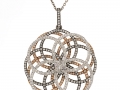 17108 -  An 18 karat white gold pendant with round brilliant cut diamonds totaling 1.73 carats.