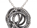 19011 - A 18 karat white gold pendant with black rhodium and round brilliant cut diamonds totaling 2.29 carats.