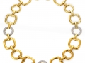 19993 - An 18 karat yellow gold necklace set with round brilliant cut diamonds totaling 2.55 carats.