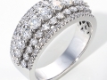 18736 - An 18 karat white gold band with round brilliant cut diamonds totaling 1.56 carats.